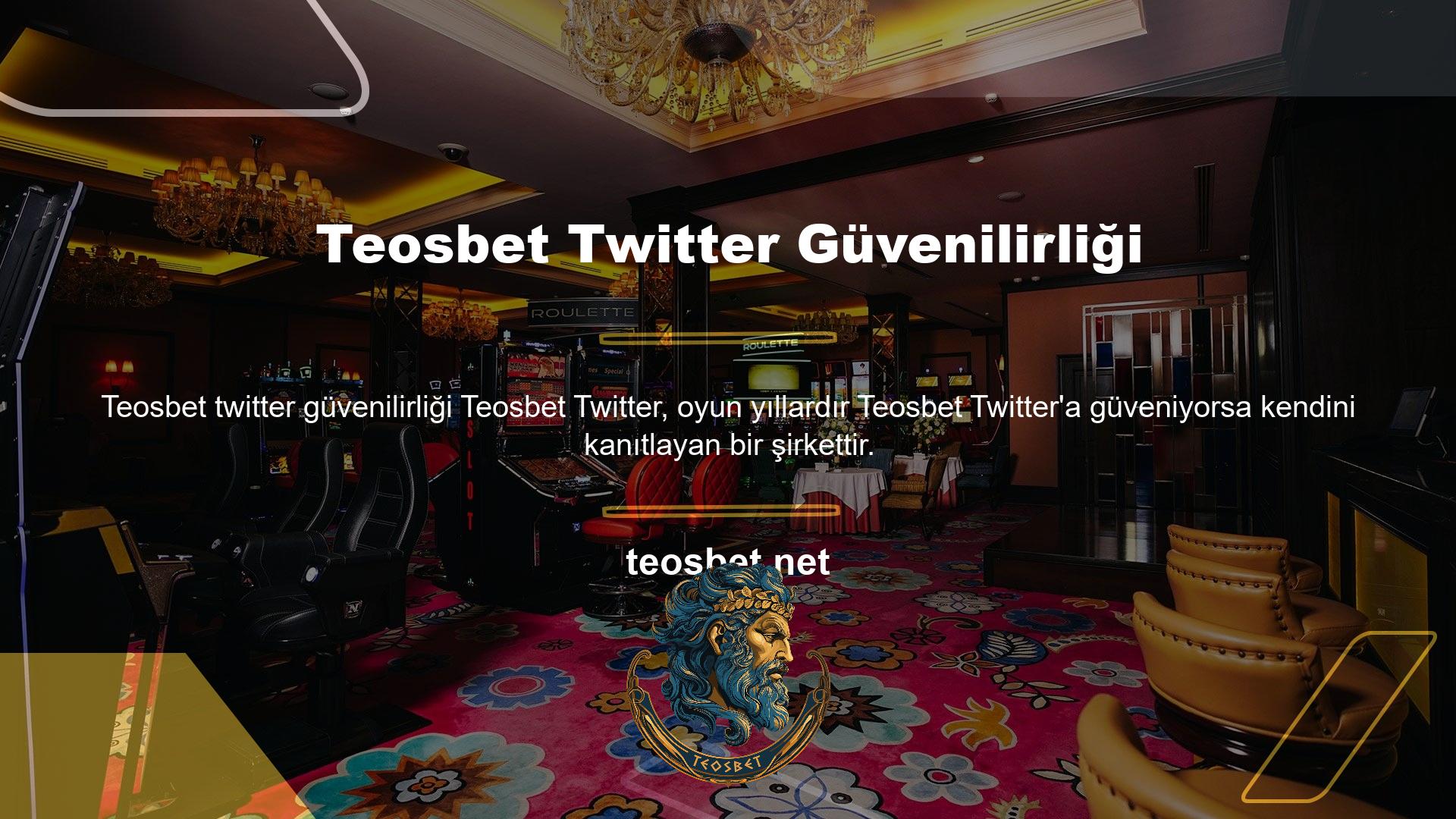 Premium bahislerden biri olan Teosbet Twitter Bet, müşterilerine en yüksek oranlarda çok çeşitli bahis türleri sunmaya ve büyütmeye devam ediyor! Teosbet Twitter, kaliteden ödün vermeden müşterilerine en iyi hizmeti sağlayabilen ve birden fazla dilde kullanılabilen küresel bir şirkettir
